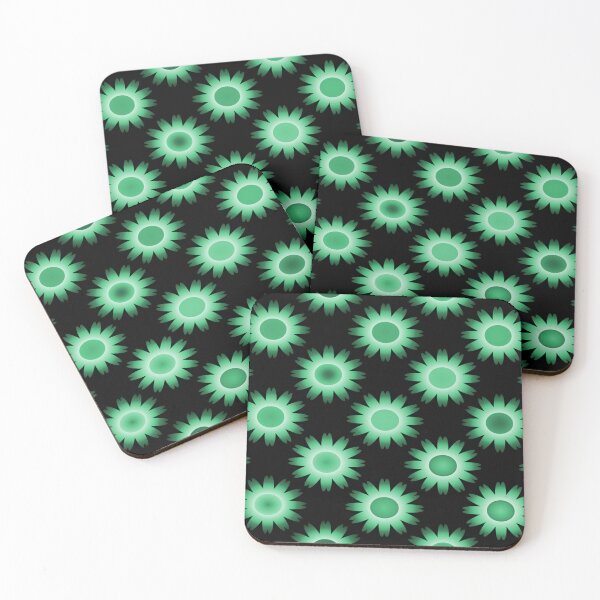 Item preview, Green floral tile designed and sold by janusa.