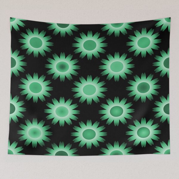 Item preview, Green floral tile designed and sold by janusa.