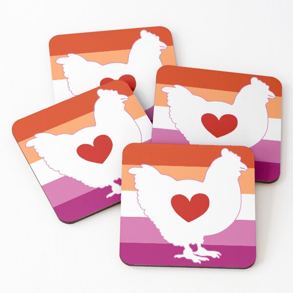 Item preview, Chicken Lover - LGBTQ Lesbian Flag Heart 01 designed and sold by Puddmuppy.