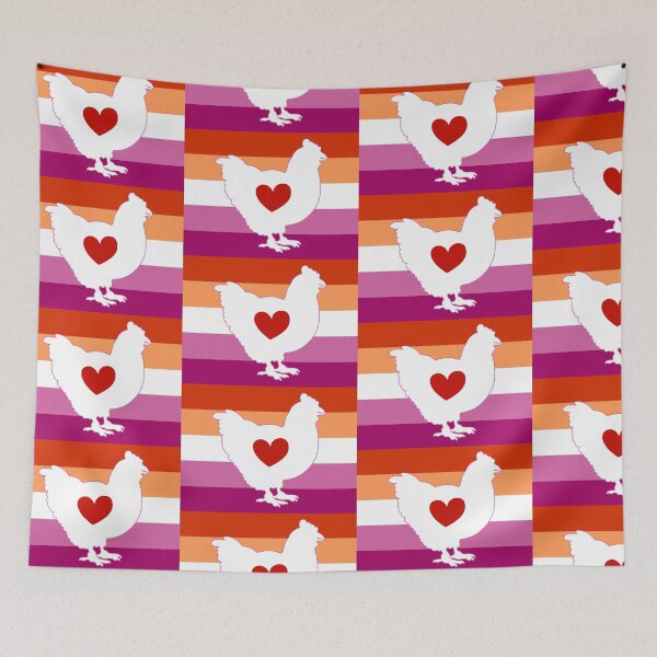 Item preview, Chicken Lover - LGBTQ Lesbian Flag Heart 01 designed and sold by Puddmuppy.