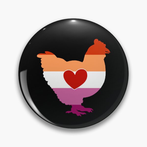 Item preview, Chicken Lover - LGBTQ lesbian Flag Heart 02 designed and sold by Puddmuppy.