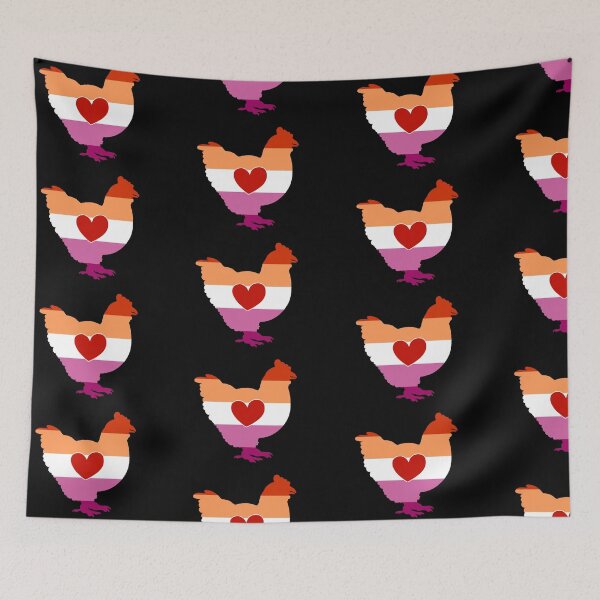 Item preview, Chicken Lover - LGBTQ lesbian Flag Heart 02 designed and sold by Puddmuppy.