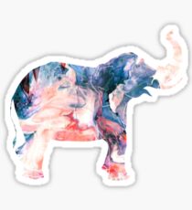 Pegatina Remolino de elefante de acuarela