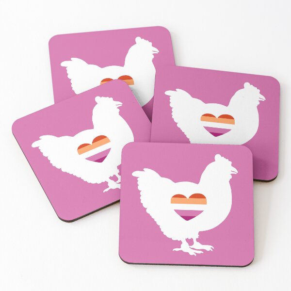 Item preview, Copy of Chicken Lover - LGBTQ lesbian Flag Heart 03 Pink designed and sold by Puddmuppy.