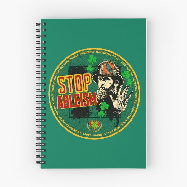 Item preview, PMD00516 Progressive Movement Designs Irish American Stop Ableism support disabled disability message for Saint Patricks Day or any day for progressive Democrats and Bernie Sanders supporters designed and sold by ProgressiveLeft.