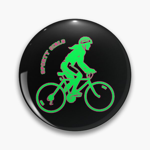 Item preview, Sporty girl cycling neon green designed and sold by Astralia.