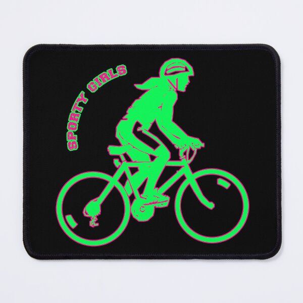 Item preview, Sporty girl cycling neon green designed and sold by Astralia.