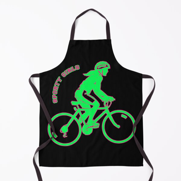Item preview, Sporty girl cycling neon green designed and sold by Astralia.
