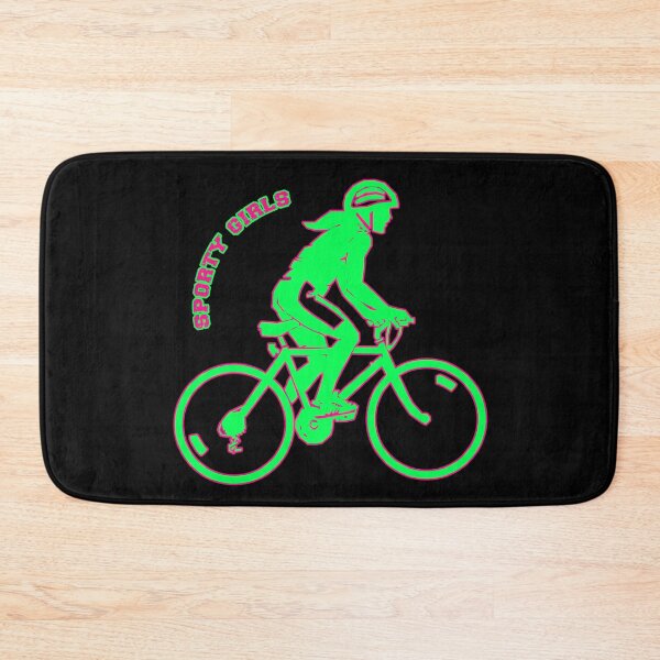 Item preview, Sporty girl cycling neon green designed and sold by Astralia.