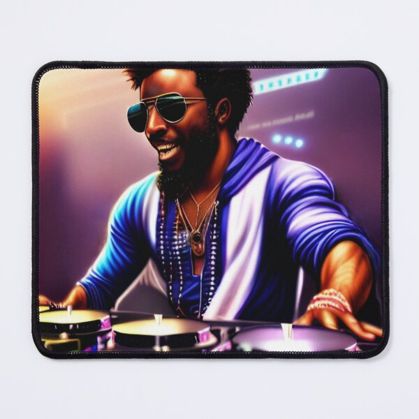 Item preview, Black Male Dj wearing aviators designed and sold by PanfurWare-LLC.