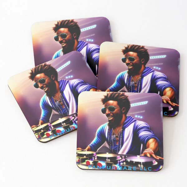 Item preview, Black Male Dj wearing aviators designed and sold by PanfurWare-LLC.