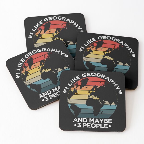 Item preview, I LIKE GEOGRAPHY AND MAYBE 3 PEOPLE: Funny Geography Gifts Idea/Vintage Style idea/ Geography  Owner designed and sold by Houssemanthony.