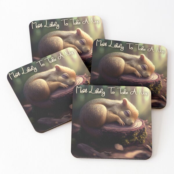 Item preview, Most Likely to Take a Nap (Cute Squirrel) designed and sold by Fantasy Masterpiece.