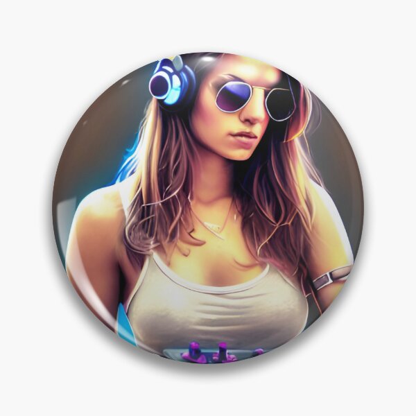 Item preview, Woman Dj wearing aviators  designed and sold by PanfurWare-LLC.
