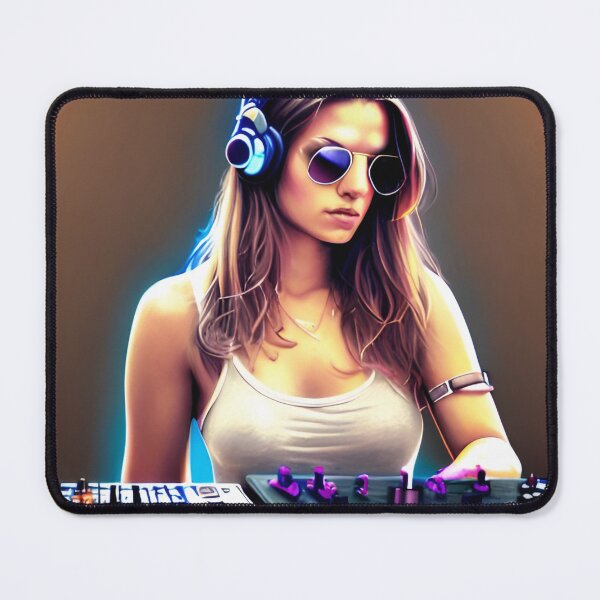 Item preview, Woman Dj wearing aviators  designed and sold by PanfurWare-LLC.
