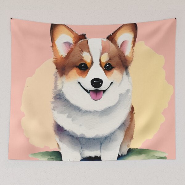 Item preview, Cute Corgi Puppy Art 4 designed and sold by cutiepeaupies.