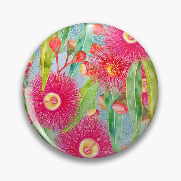 Item preview, Summer Pink Gum Tree Blooms Pattern designed and sold by Sketchbook Designs.