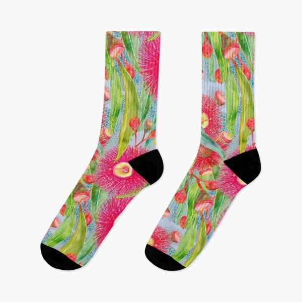 Item preview, Summer Pink Gum Tree Blooms Pattern designed and sold by Sketchbook Designs.