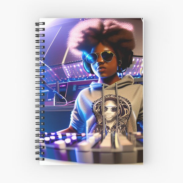 Item preview, Black Woman DJ wearing Aviators designed and sold by PanfurWare-LLC.