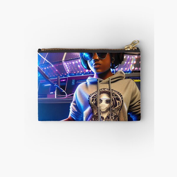 Item preview, Black Woman DJ wearing Aviators designed and sold by PanfurWare-LLC.