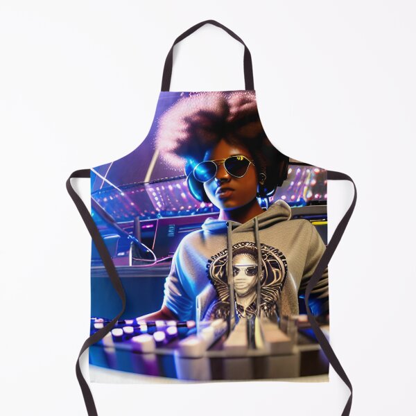 Item preview, Black Woman DJ wearing Aviators designed and sold by PanfurWare-LLC.