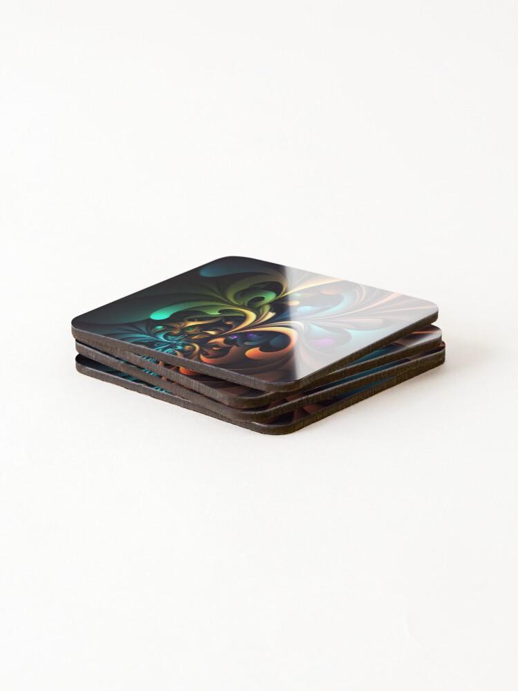 Thumbnail 4 of 5, Coasters (Set of 4), Abstract Pattern Graphics Merch (Code 01) designed and sold by RahatSaami.