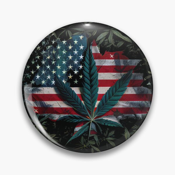 Item preview, American flag cannabis T-shirt designed and sold by Designs by Sean Z.