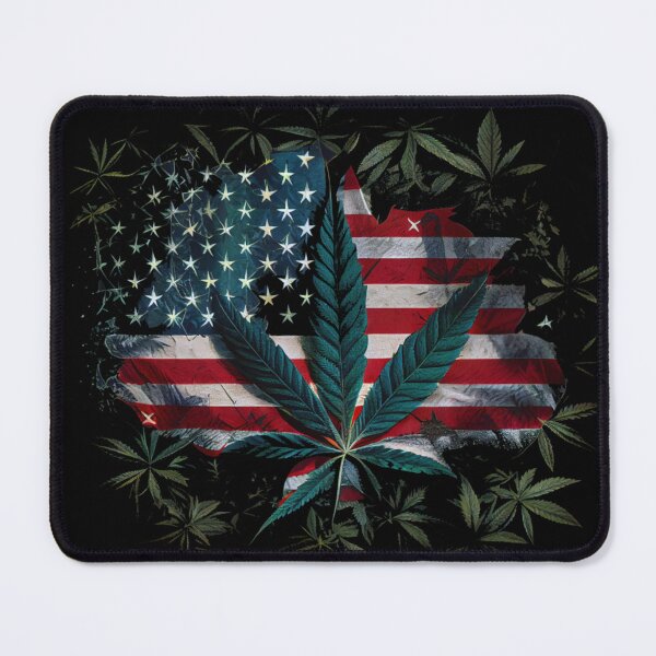 Item preview, American flag cannabis T-shirt designed and sold by Designs by Sean Z.
