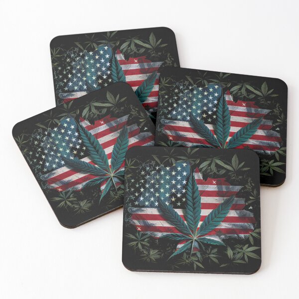 Item preview, American flag cannabis T-shirt designed and sold by Designs by Sean Z.
