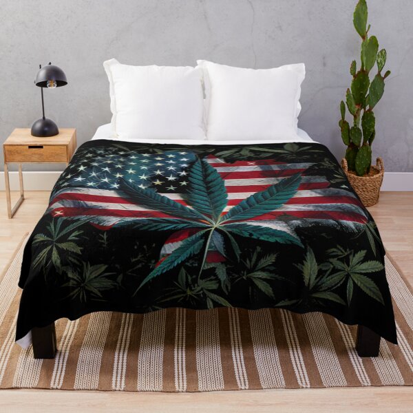 Item preview, American flag cannabis T-shirt designed and sold by Designs by Sean Z.