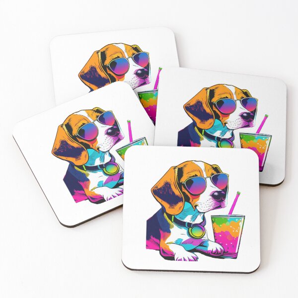 Item preview, Funny Beagle Design Sticker Dog Tropical Summer Vacay Mode Vacation designed and sold by reddrive88.