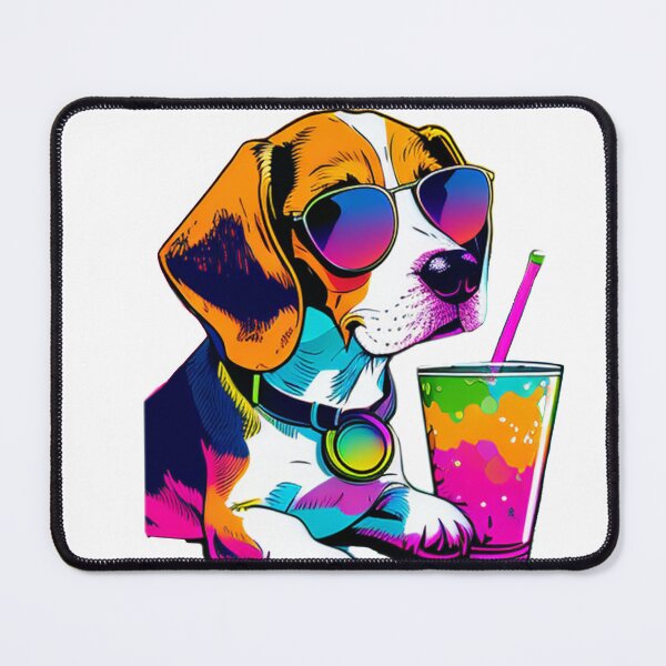 Item preview, Funny Beagle Design Sticker Dog Tropical Summer Vacay Mode Vacation designed and sold by reddrive88.