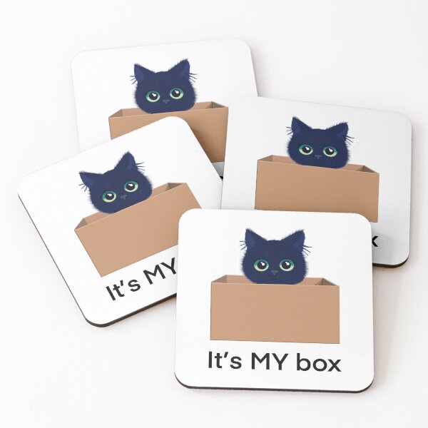 Item preview, Copy of Cute cat in a box on white designed and sold by QuirkyCatz.