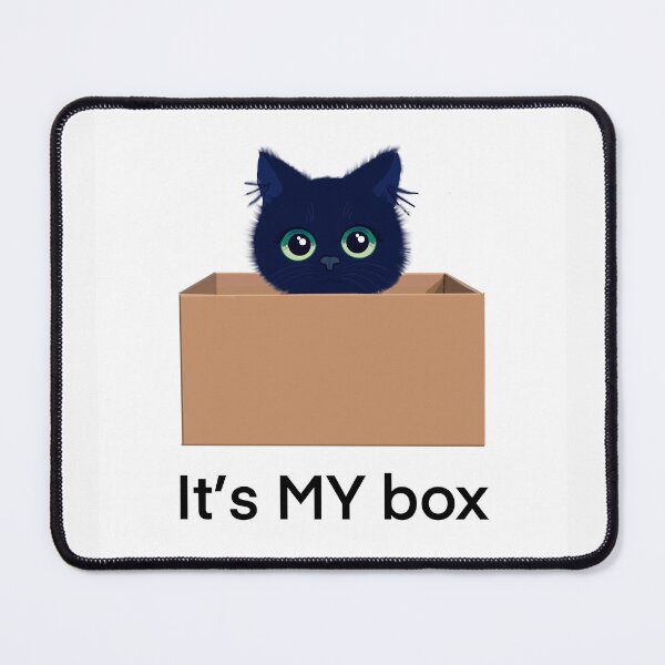 Item preview, Copy of Cute cat in a box on white designed and sold by QuirkyCatz.