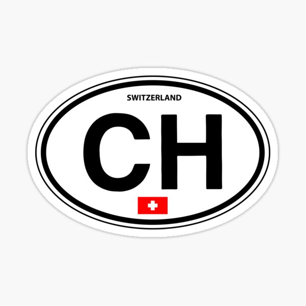 Aperçu de l'œuvre Suisse Euro ovale CH Sticker créée et vendue par Racing Threads Co.