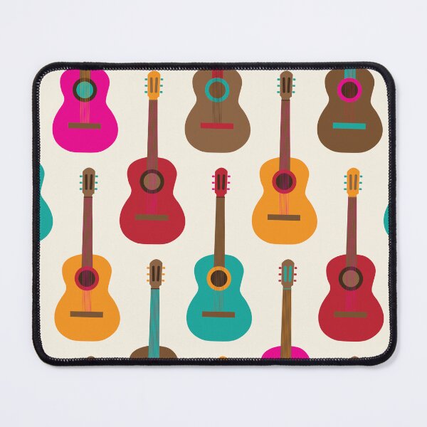 Item preview, Guitar party in teal, hot pink and chocolate designed and sold by FrancesPoff.