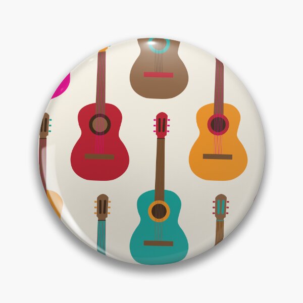 Item preview, Guitar party in teal, hot pink and chocolate designed and sold by FrancesPoff.