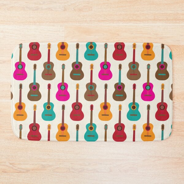 Item preview, Guitar party in teal, hot pink and chocolate designed and sold by FrancesPoff.