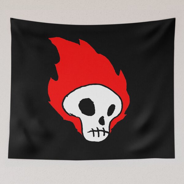 Item preview, flaming skull (ernesto) designed and sold by RobotPizzaGuy.