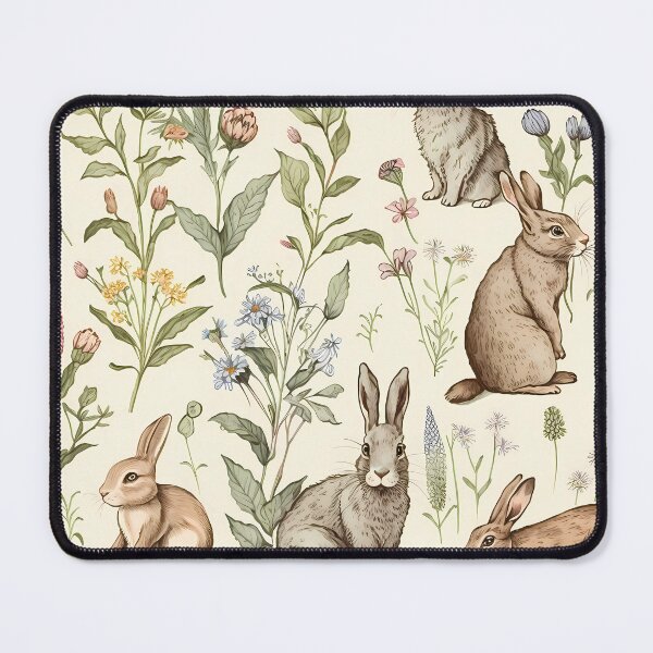 Item preview, Rabbits and Wildflowers designed and sold by TheLovelyWild.