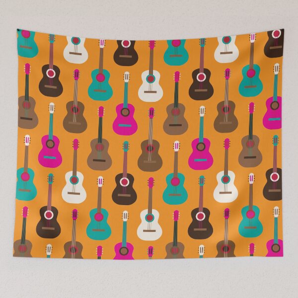 Item preview, Guitar party in orange, teal and magenta designed and sold by FrancesPoff.