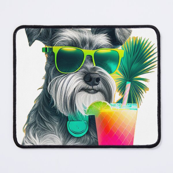 Item preview, Funny Schnauzer Design Sticker Dog Tropical Summer Vacay Mode Vacation designed and sold by reddrive88.