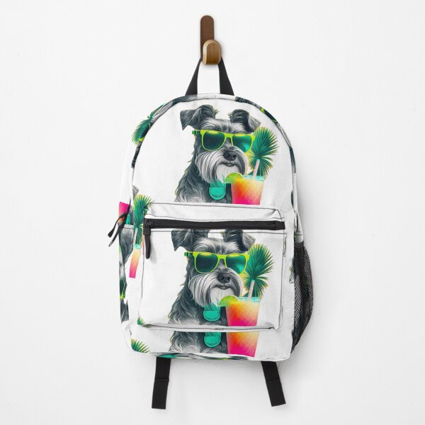 Item preview, Funny Schnauzer Design Sticker Dog Tropical Summer Vacay Mode Vacation designed and sold by reddrive88.