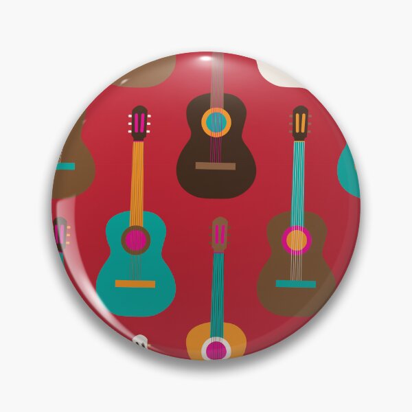 Item preview, Guitar fiesta in red, orange, teal and brown designed and sold by FrancesPoff.