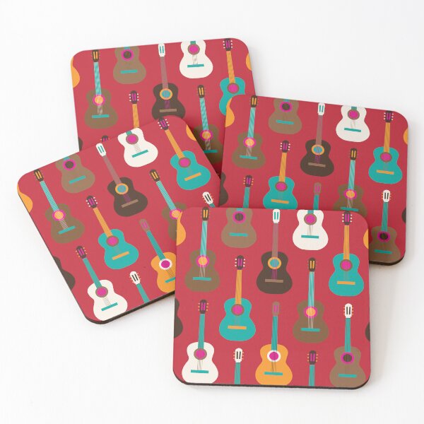 Item preview, Guitar fiesta in red, orange, teal and brown designed and sold by FrancesPoff.