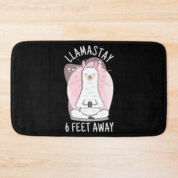 Item preview, Llamastay 6 Feet Away Yoga Llama Namaste Funny designed and sold by Mimielitas-Shop.