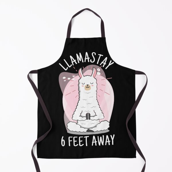 Item preview, Llamastay 6 Feet Away Yoga Llama Namaste Funny designed and sold by Mimielitas-Shop.