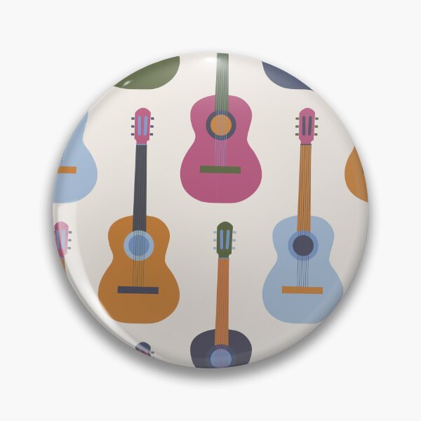 Item preview, Guitar romance in navy, pink, sky blue and green designed and sold by FrancesPoff.