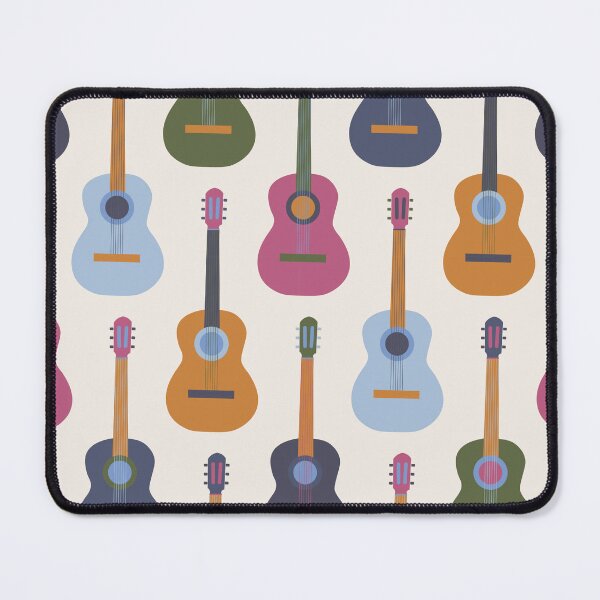Item preview, Guitar romance in navy, pink, sky blue and green designed and sold by FrancesPoff.