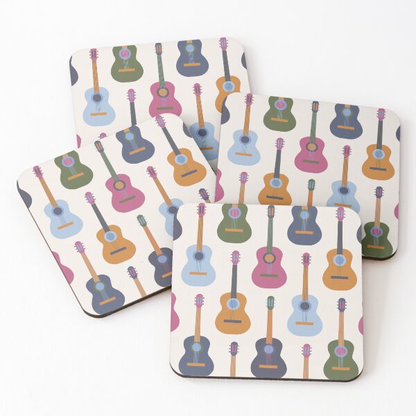 Item preview, Guitar romance in navy, pink, sky blue and green designed and sold by FrancesPoff.
